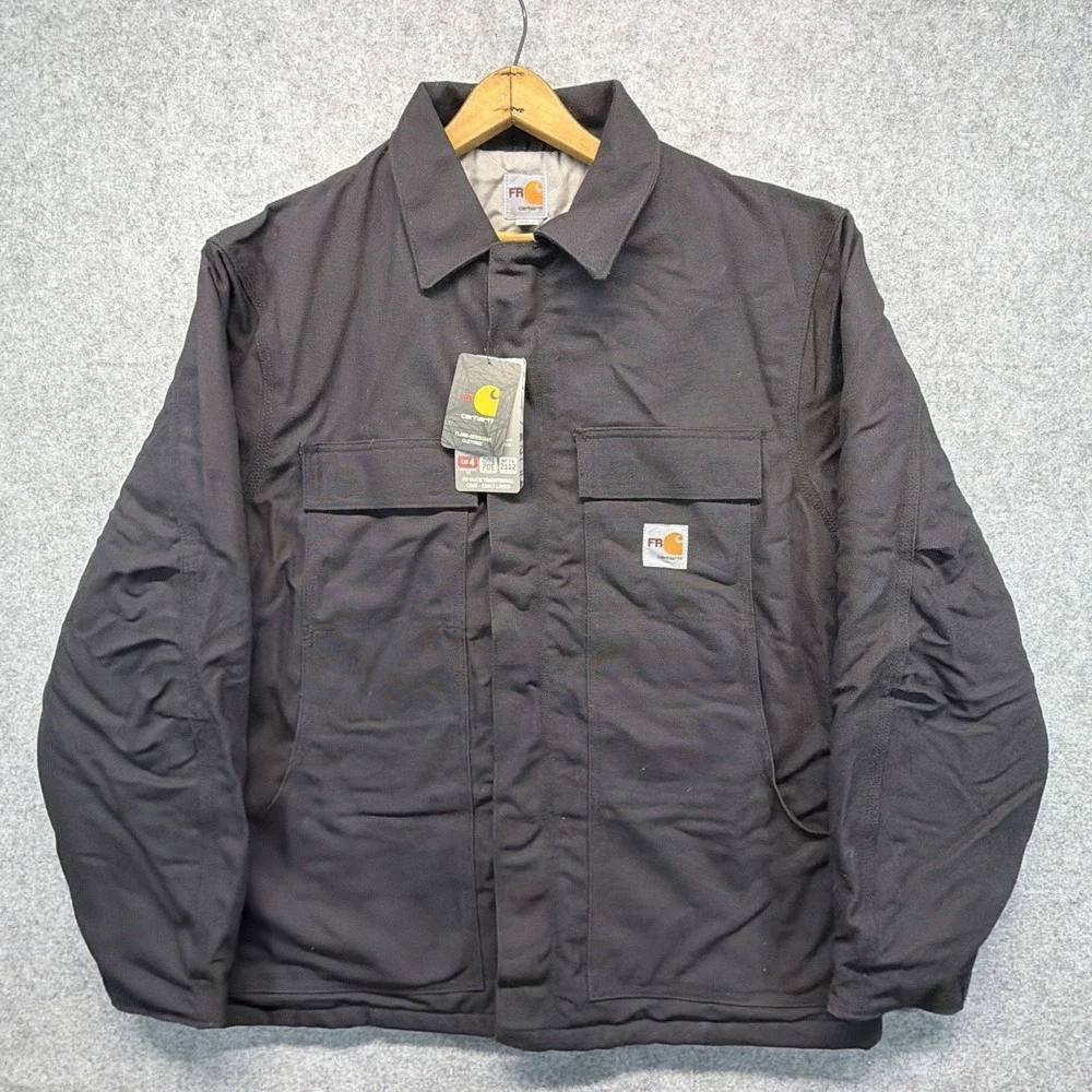 Carhartt 101618 FR Flame Resistant Duck Traditional Coat Quilt Lined Large NWT